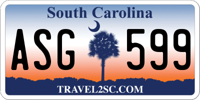 SC license plate ASG599