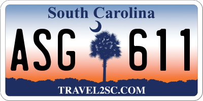 SC license plate ASG611