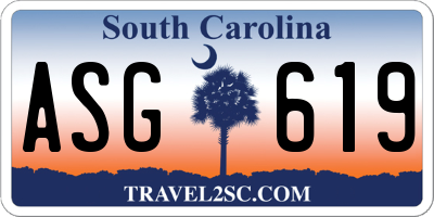 SC license plate ASG619
