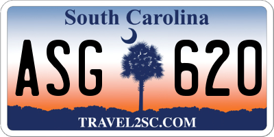 SC license plate ASG620