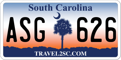 SC license plate ASG626