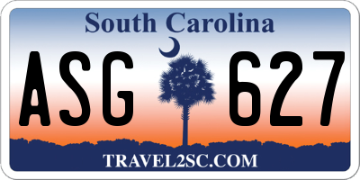 SC license plate ASG627