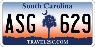 SC license plate ASG629