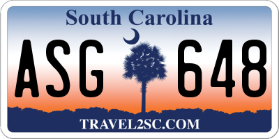 SC license plate ASG648