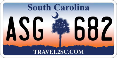 SC license plate ASG682