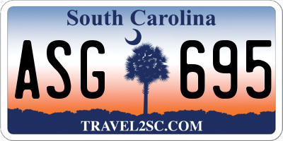 SC license plate ASG695