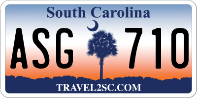 SC license plate ASG710