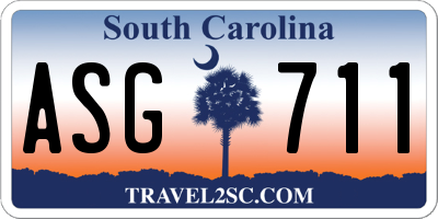 SC license plate ASG711