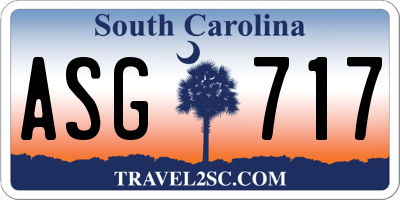 SC license plate ASG717