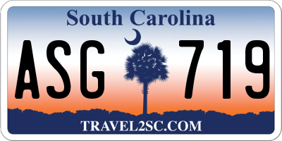 SC license plate ASG719