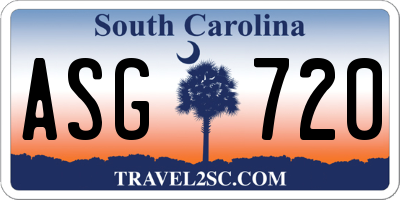 SC license plate ASG720