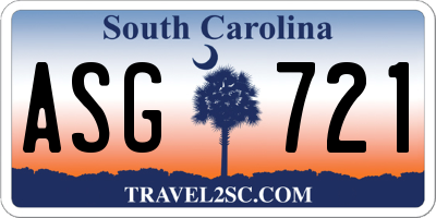 SC license plate ASG721