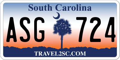 SC license plate ASG724