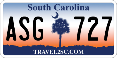 SC license plate ASG727