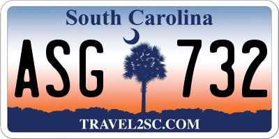 SC license plate ASG732