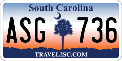 SC license plate ASG736