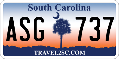 SC license plate ASG737