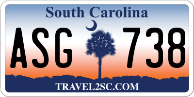 SC license plate ASG738