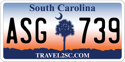 SC license plate ASG739