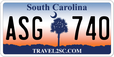 SC license plate ASG740