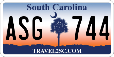 SC license plate ASG744