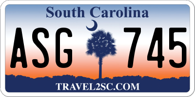 SC license plate ASG745