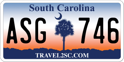 SC license plate ASG746