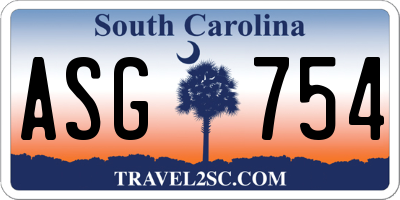 SC license plate ASG754