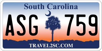 SC license plate ASG759