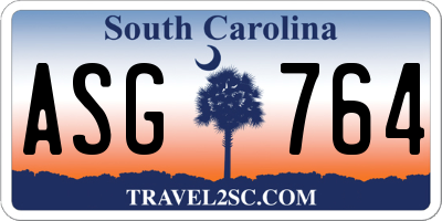 SC license plate ASG764
