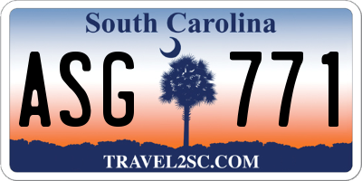 SC license plate ASG771