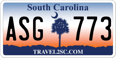 SC license plate ASG773