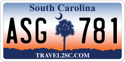 SC license plate ASG781
