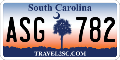SC license plate ASG782