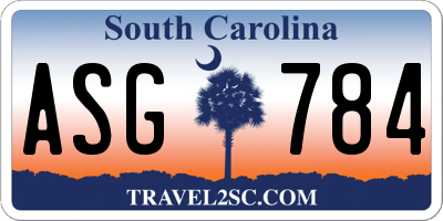 SC license plate ASG784