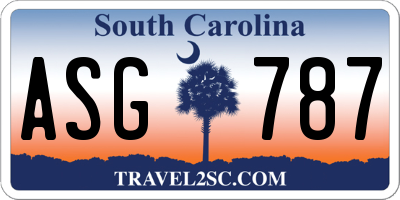 SC license plate ASG787