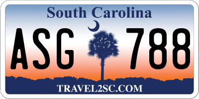 SC license plate ASG788