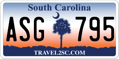 SC license plate ASG795