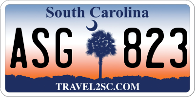 SC license plate ASG823