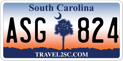 SC license plate ASG824