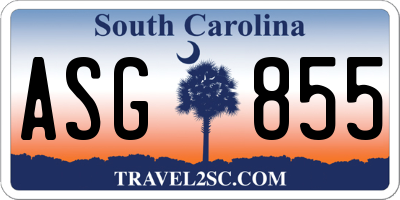 SC license plate ASG855