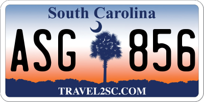 SC license plate ASG856