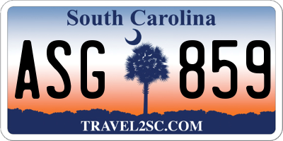 SC license plate ASG859