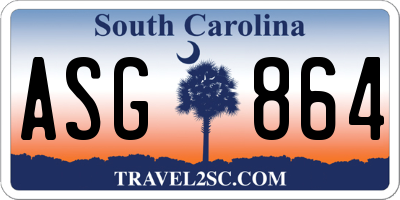 SC license plate ASG864