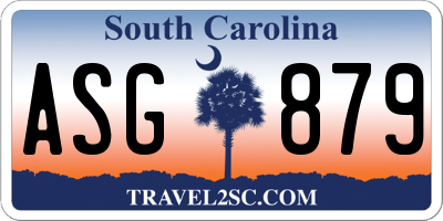SC license plate ASG879