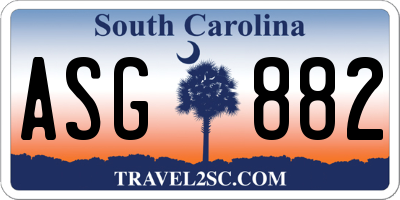 SC license plate ASG882