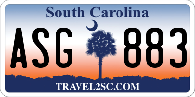 SC license plate ASG883