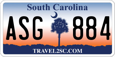 SC license plate ASG884