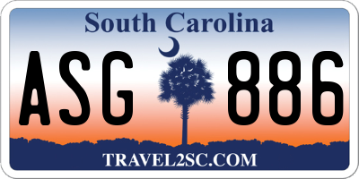 SC license plate ASG886