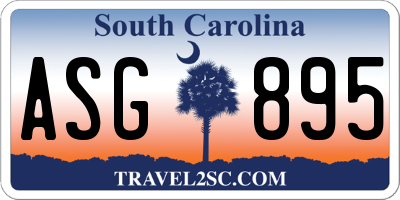 SC license plate ASG895